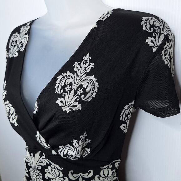 Vintage Y2K Susan Lawrence Sheer Mesh Babydoll Top Large Whimsygoth Coquette - Picture 6 of 9